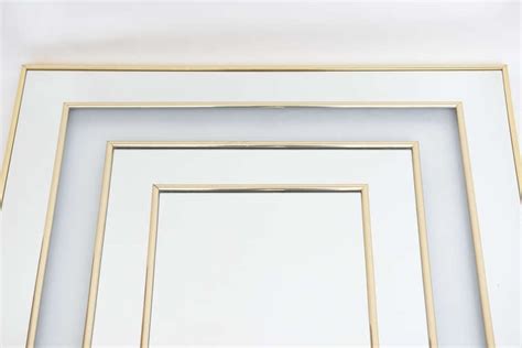 Pair Of Brass Framed Decorative Mirrors At 1stdibs