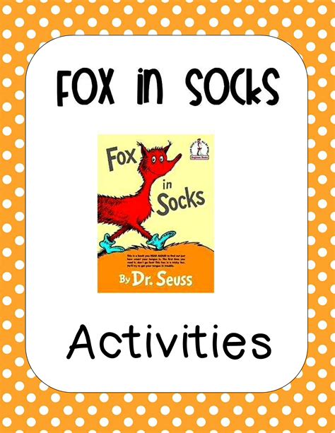 Fox In Socks Dr Seuss Resource My Teaching Library