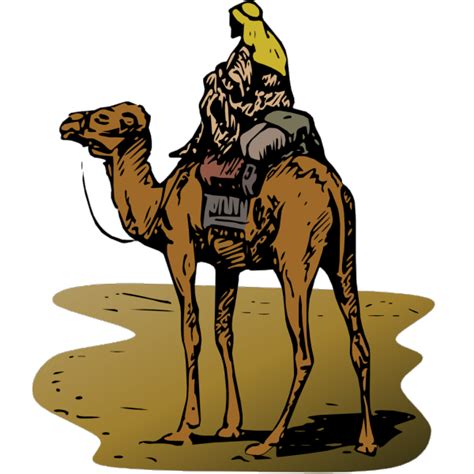 Camel With Rider In Color Png Svg Clip Art For Web Download Clip Art
