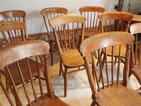 These vintage kitchen chairs are trendy and can fit into every decoration style. Chairs Rare Set Of 9 Victorian Kitchen Windsor - Antiques ...