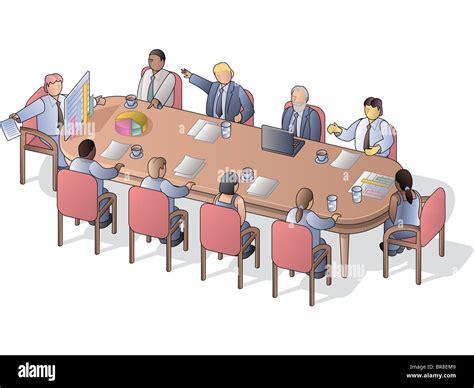 A Board Meeting Conducted In A Conference Room Stock Photo Alamy