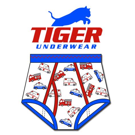 Mens Emergency Double Seat Brief Tiger Underwear