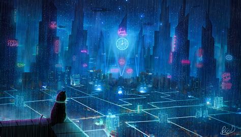 Cat Rain Dream Cyberpunk City 4k Hd Artist 4k Wallpapers