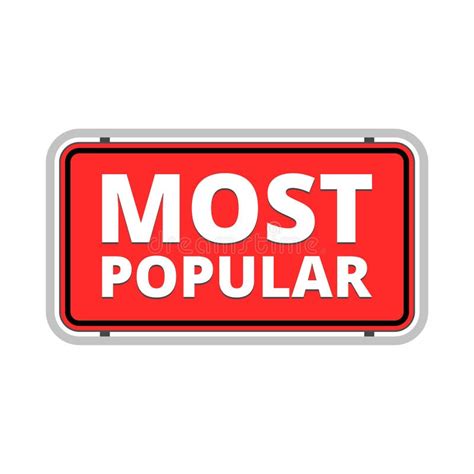 Vector Most Popular Sign Stock Illustration Illustration Of Popular