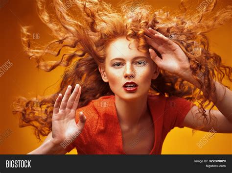 long curly red hair image and photo free trial bigstock
