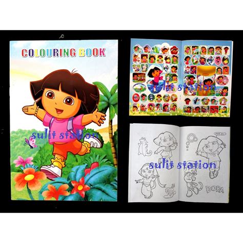 12pc Dora The Explorer Sticker Coloring Color Book Party Giveaways