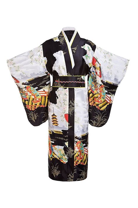 Thy Collectibles Womens Silk Traditional Japanese Kimono