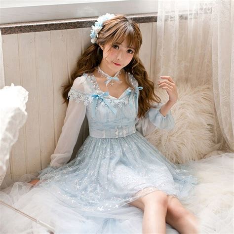 Princess Sweet Lolita Dress Candy Rain Dress Autumn Long Sleeves Slim