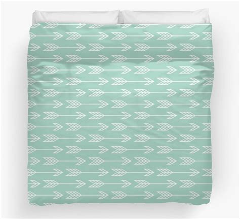 Arrows Duvet Cover Arrows Comforter Mint Green Duvet Arrows Etsy