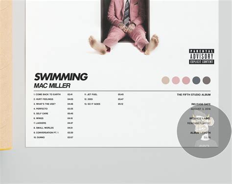 Mac Miller Swimming Album Cover Poster Etsy