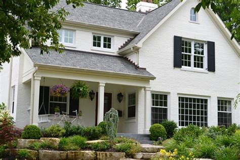 Make sure you're fully committed to painting your brick…there will be no going coming in at a close second to white painted brick is light grey painted brick. Painted Brick {A plethora of inspirational pictures!} - Beneath My Heart