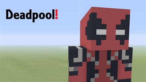 Minecraft How To Build A Deadpool Statue Youtube