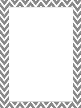 Find images of page borders. Blank Page with Chevron Border by Elementary Techie ...