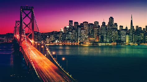 Download Wallpaper 3840x2160 San Francisco City Buildings Bridge