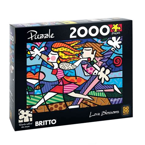 Multiple colors iphone 7 plus. Puzzle 2000 peças Romero Britto - Love Blossoms - lojagrow