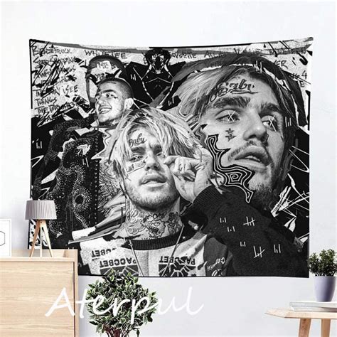 Lil Peep Tapestry Hip Hop Tapestry Cool Boy Tapestry Rock Etsy