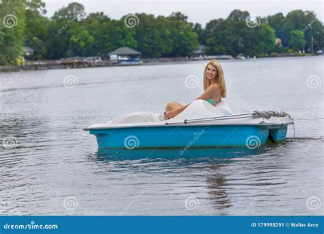 Beautiful Bikini Model Relaxing On A Boat Stock Image Image Of Beauty