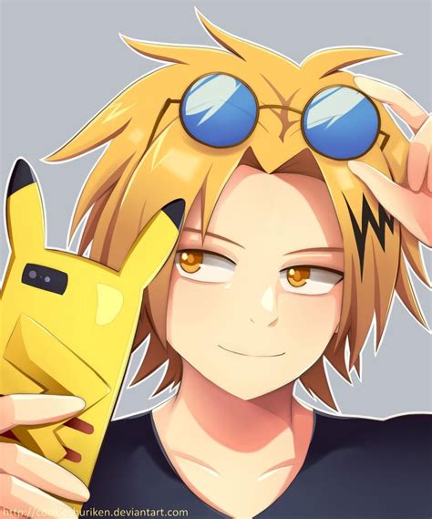 Bnha Denki Kaminari Selfie By Cookieshuriken On Deviantart Human Pikachu Pikachu Cute