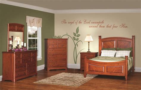 American Made Rustic Cherry Bedroom Furniture Set