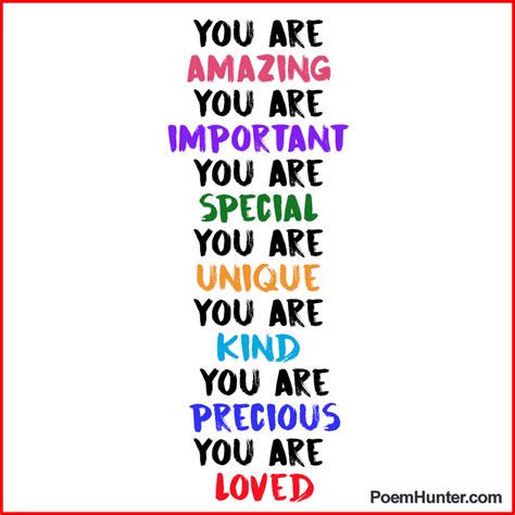 You Are Amazing You Are Important You Are Special You Are Unique