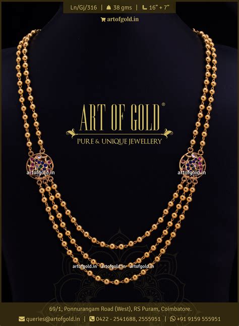Chandra Haram Medium Length Art Of Gold Jewellery Coimbatore