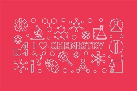 I Love Chemistryfun Education Concept Stock Vector Illustration Of