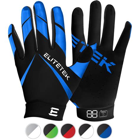 Elitetek Rg 14 Football Gloves Blue Youth L