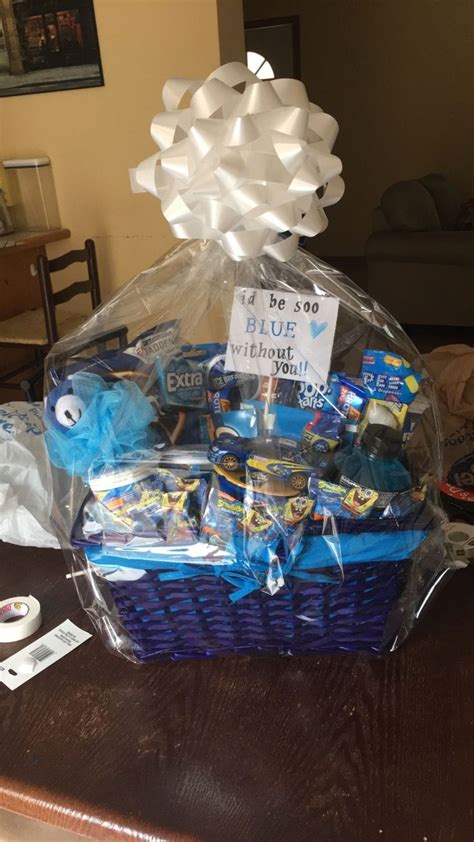 The greatest gift for a child is a father who understands and supports. I'd be so BLUE without you Gift basket for boyfriend ...