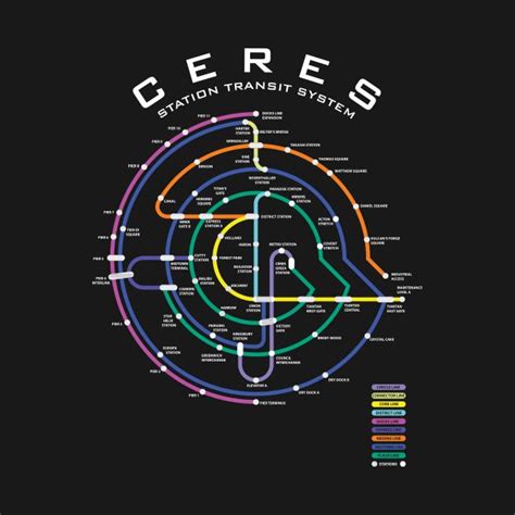 T Shirts Ceres Station Transit Map F The Expanse Ceres Book