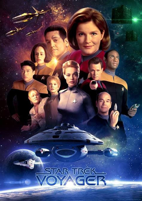 Explore The Stars With Star Trek Voyager Fanart Poster