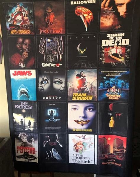 Custom Horror Movie Poster Fan Blanket Customize With Your Favorite