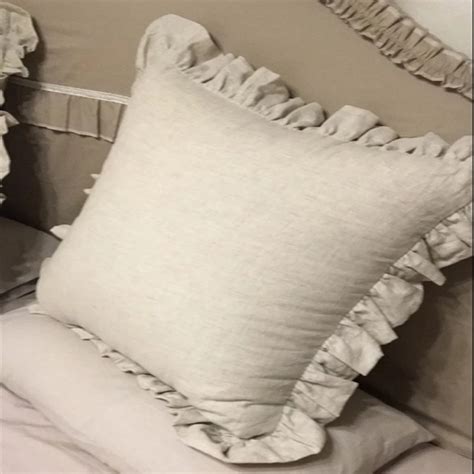 Natural Ruffled Washed Linen Pillow Cover Sofa Chair Cushion Covers