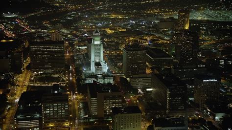 5k Stock Footage Aerial Video Of Passing Los Angeles City