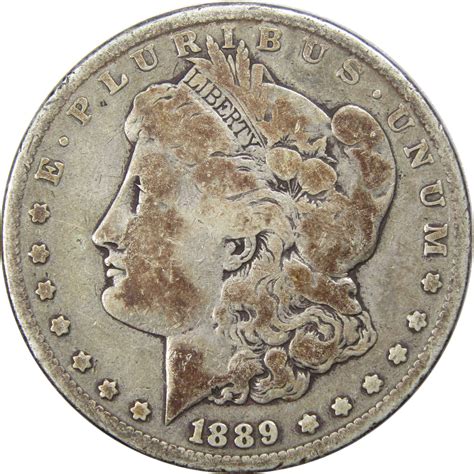 1889 Cc 1 Morgan Silver Dollar Us Coin Vg Very Good Ebay