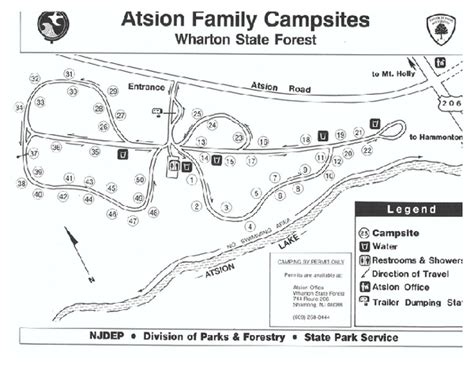 Atsion Campground Map Hammonton Nj 08037 Mappery