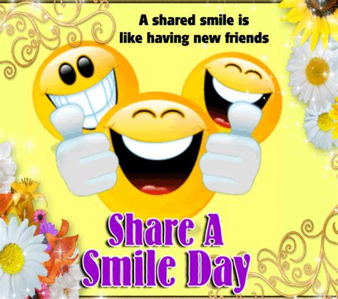 A Shared Smile Free Share A Smile Day Ecards Greeting Cards 123
