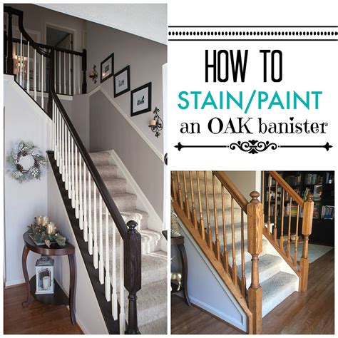 My Three Girls Diy How To Stain And Paint Oak Stair Banisters Home