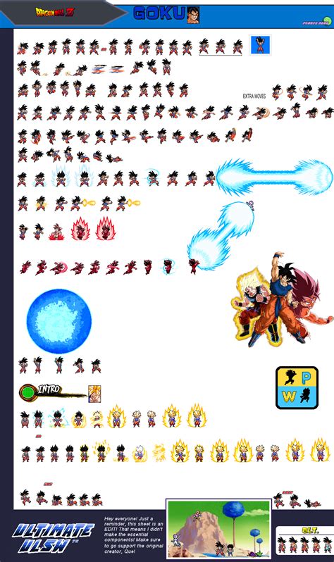Ulsw Large Spirit Bomb Goku Sprite Sheet By Thesaiyanofnamekz On