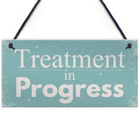 Treatment In Progress Hanging Plaque Door Functional Sign Home Beauty