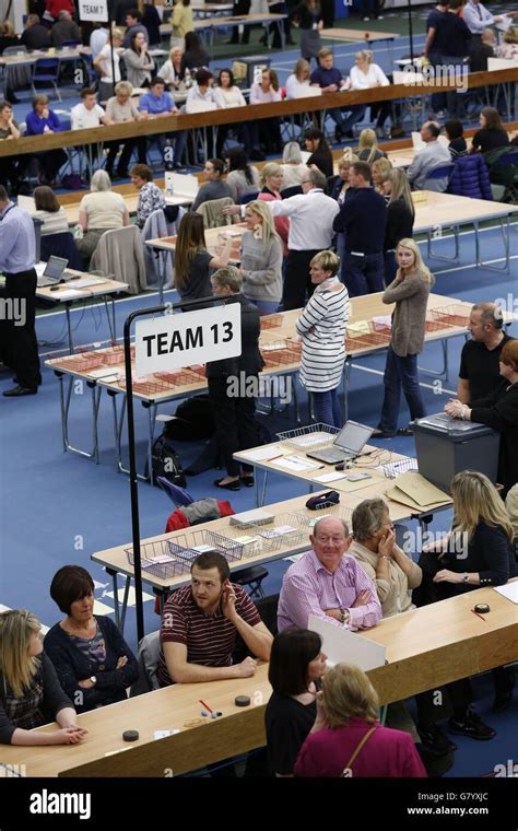 election counters ready themselves as the 2015 general election nears results time in sunderland
