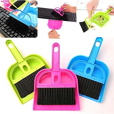 Hansel 1 Set Small Brooms Whisk Dust Pan Table Keyboard Notebook