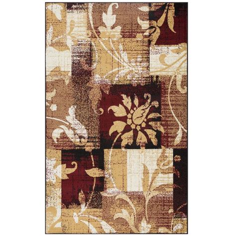 Superior Pastiche Burgundy 8 Ft X 10 Ft Rectangle Floral Patchwork
