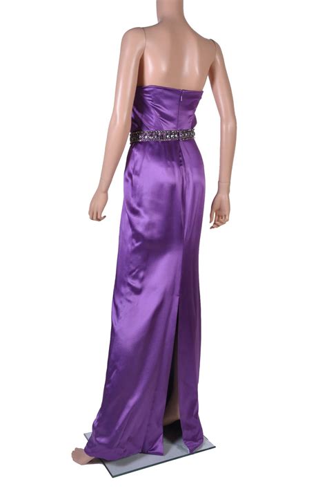 New Versace Embellished Purple Amethyst Strapless Gown For Sale At 1stdibs