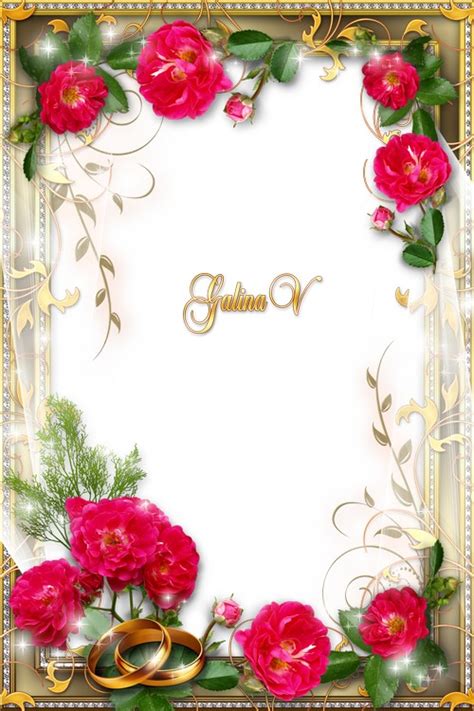Wedding frame, high quality, 300 dpi, for photoshop and free downloads.photo frame template for personal use only. Wedding Frame PNG, Wedding Frame Transparent Background ...