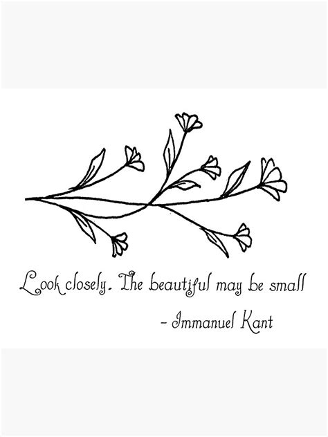 Look Closely The Beautiful May Be Small Immanuel Kant Sticker For