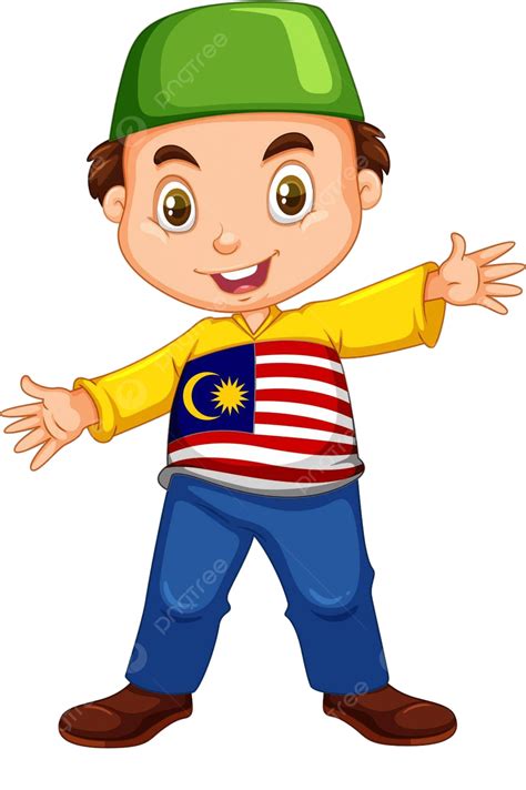 Malaysian Boy Wearing Shirt And Pants Clip Clipart Malay Vector Clip