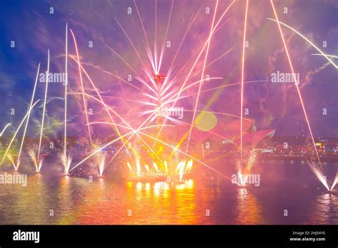 A Spectacular Fireworks Display On Sydney Harbour Concludes The