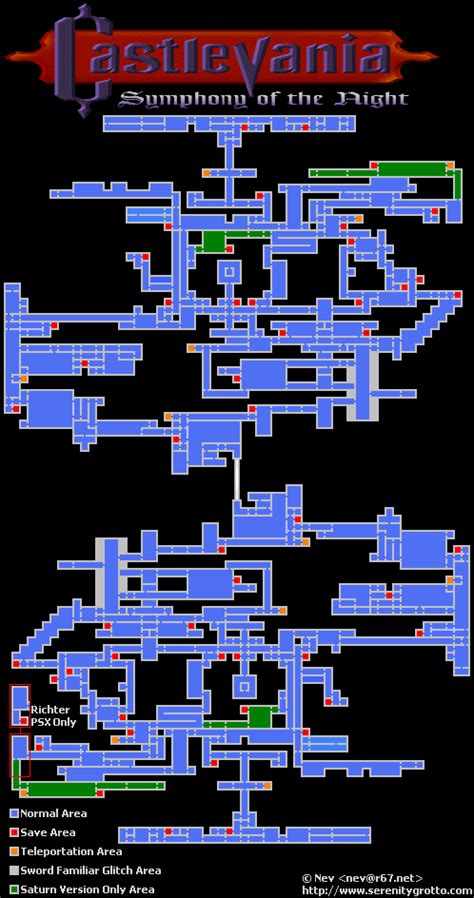 Castlevania Symphony Of The Night Full Map Map For Playstation By Nev