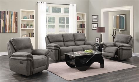 Generation Trade 660930 Lariat Reclining Living Room Set In Gray