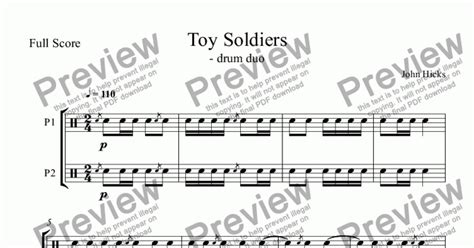 Toy Soldiers Revised Full Score Download Sheet Music Pdf File